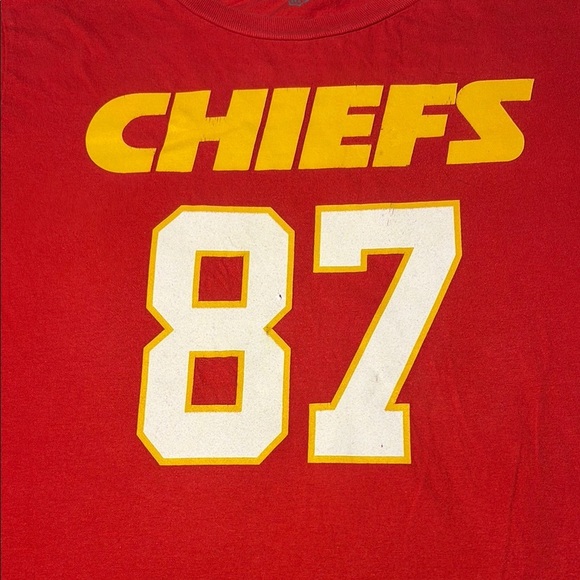 KC Chiefs Red Kelce 87 Kids T-Shirt - Picture 2 of 7